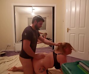 BBW gives blowjob then fucks doggy